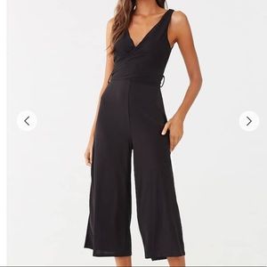 Brand New Black Wrap Self-Tie Jumpsuit